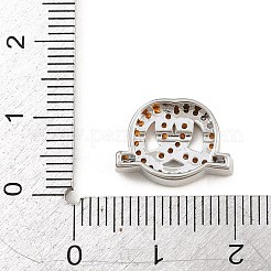 Perles de zircone cubique orange en laiton micro-pavé&nbsp;CU-CBAD306-22P