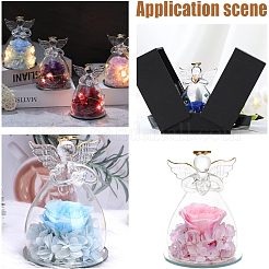 Couvercle en verre ange priant&nbsp;DJEW-WH0038-52