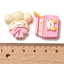 Пончик/медведь/молоко из непрозрачной смолы декодируют кабошоны CRES-B019-10