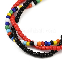 Bracelets multibrins en perles de rocaille en verre pour femmes&nbsp;BJEW-JB12052-02