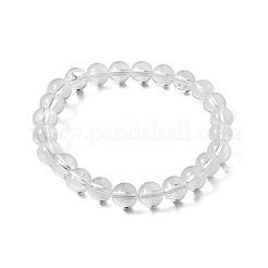 Natürlichen Quarzkristall wulstige Ausdehnungs-Armbänder&nbsp;X-BJEW-Q692-46-8mm