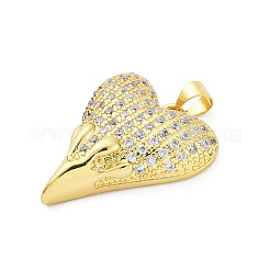 Латунные микро проложить кубического циркония подвески&nbsp;KK-U066-04B-G