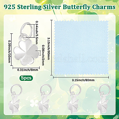 5 pz 925 ciondoli in argento sterling&nbsp;STER-BBC0009-44D