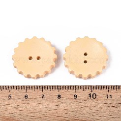 Bottoni in legno naturale verniciati a spruzzo&nbsp;WOOD-T032-34A