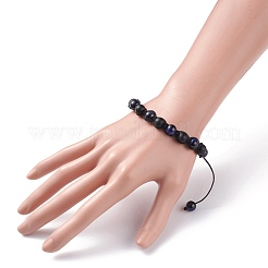 Set di braccialetti di perline intrecciati con pietre rotonde&nbsp;BJEW-JB07260-02