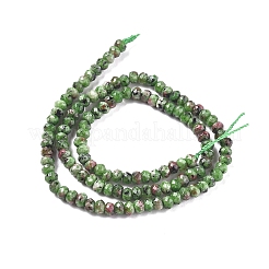 Chapelets de perles en rondelles en jade de Malaisie naturel teint&nbsp;G-E316-2x4mm-43