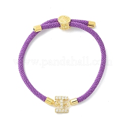 Bracelets réglables en nylon&nbsp;X-BJEW-C096-01G-09