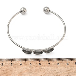 Fabrication de bracelets à manchette ouverte en acier inoxydable 304&nbsp;STAS-K320-01B-P