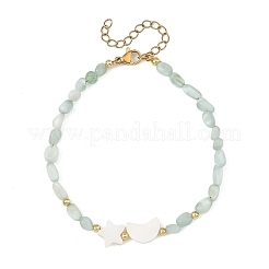 Pulseras con cuentas de vidrio natural&nbsp;BJEW-JB14483