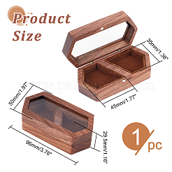 Boîtes de rangement en bois pour couples à 2 emplacement&nbsp;CON-WH0087-42B