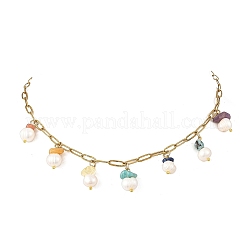 Colliers pour femmes avec chaîne trombone en acier inoxydable 304&nbsp;NJEW-JN06528-01