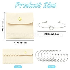 6 Stück knotenförmiges Armband&nbsp;BJEW-YW0001-19