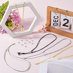 DIY verstellbare koreanische Halsketten-Sets aus gewachster Polyesterkordel&nbsp;DIY-SC0028-76