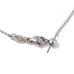 Ожерелья из шариковой цепи из нержавеющей стали 304&nbsp;STAS-M065-19P