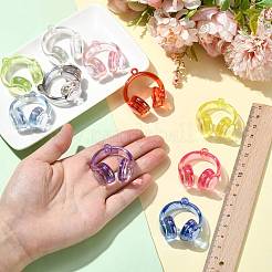 10 Stück 10 Farben UV-Beschichtung transparente Acrylanhänger&nbsp;TACR-FS0001-72