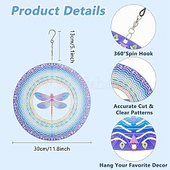 201 нержавеющая сталь 3d ветряная вертушка&nbsp;AJEW-WH0578-005