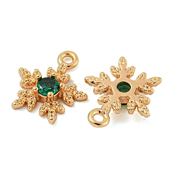 Цветок латунные микро проложить кубического циркония подвески&nbsp;KK-N254-102G-02