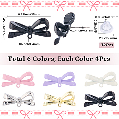 24 шт. 6-цветная фурнитура для сережек-гвоздиков из сплава&nbsp;FIND-SC0016-80