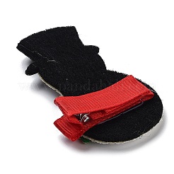 Weihnachtsmotiv tuch filz stoff alligator haarspange&nbsp;OHAR-R100-01A