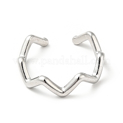 Bague ouverte en acier inoxydable 304 anti-ternissement pour femme&nbsp;RJEW-I085-13P