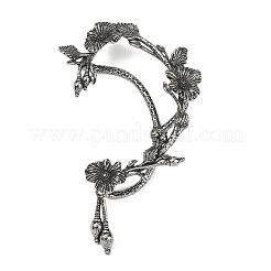 316 chirurgischer Edelstahl Blumen Manschettenohrringe&nbsp;LS-EJEW-C160-05A