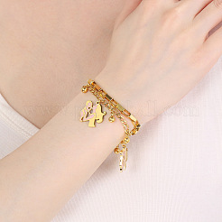 Bracelet double rang en acier inoxydable 304&nbsp;FS-WGD8770-09