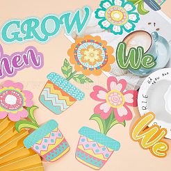 45 pièces 15 styles de fleurs de papier colorées de printemps découpées&nbsp;DIY-WH0430-033
