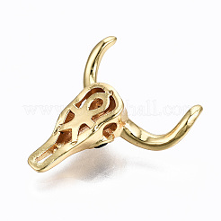 Perline in zirconi neri con micro pavè di ottone&nbsp;ZIRC-T004-95G