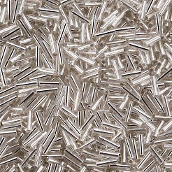 Никелированный стеклянные бусины стеклярус&nbsp;SEED-S046-01B-21