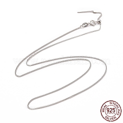 Collana anti-ossidazione in argento sterling rodiato 925 catene di grano per donna&nbsp;X-STER-I021-04P