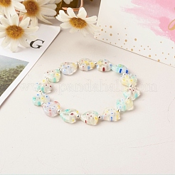 Браслеты из стекла ручной работы миллефиори в технике лэмпворк&nbsp;BJEW-JB06371-05