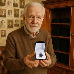 Пластиковая обложка с бархатными упаковочными коробками для брошей&nbsp;VBOX-WH0012-04B