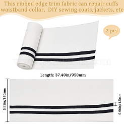 Tissu côtelé élastique en polyester pour les poignets&nbsp;DIY-WH0028-96D