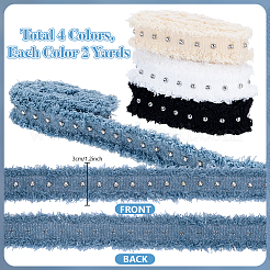 8 Yards 4 Farben Polyesterbänder&nbsp;OCOR-PH0007-81