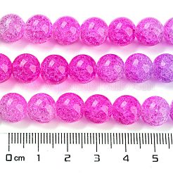 Окрашенного распылением треск стеклянные бусы нити&nbsp;DGLA-C002-10mm-08