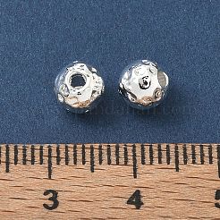 Perline distanziatrici rotonde martellate in acciaio inossidabile 304&nbsp;SA-CBA37BC-01B-S