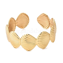 Brazaletes de acero inoxidable 304 con revestimiento iónico (IP) para mujer&nbsp;BJEW-A157-02G