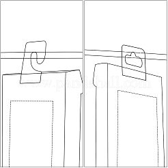 Прозрачные самоклеящиеся язычки для подвешивания&nbsp;CDIS-NB0001-06