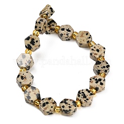 Natur Dalmatiner Jaspis Perlen Stränge&nbsp;G-F833-B06-01