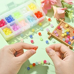 Прозрачные акриловый шар бисером&nbsp;FACR-CJ0001-02