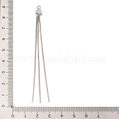 Большие кулоны из латуни с микропейвом и прозрачным фианитом&nbsp;LS-KK-G510-17P