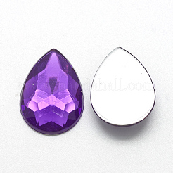 Acryl Strass Cabochons flach zurück&nbsp;GACR-Q010-10x14-13