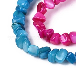 Нити бусин из натуральных пресноводных ракушек&nbsp;SHEL-N037-04A