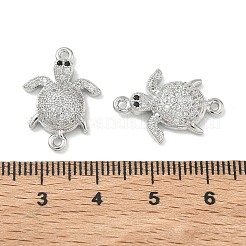 Ciondoli a forma di animali marini in ottone con micro pavé di zirconi cubici trasparenti.&nbsp;KK-H280-01A-P