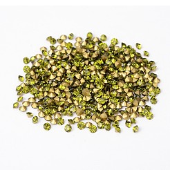 Zurück plattiert Klasse A Diamant Glas wies Strass&nbsp;LS-RGLA-SS8-008