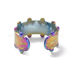 Anillo de puño plano abierto de acero inoxidable 304 con revestimiento iónico (IP) para mujer&nbsp;STAS-E168-02M