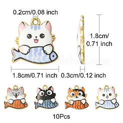 Подвески из эмали из сплава с покрытием 10 шт.&nbsp;FIND-FS0002-53B