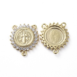 Латунь микро проложить соединения люстры компонентов кубического циркония&nbsp;ZIRC-G157-31G