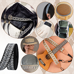 Vintage-Jacquard-Polypropylenband&nbsp;SRIB-WH0011-449C