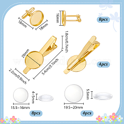 Kit fai da te per realizzare gemelli e fermacravatte in ottone&nbsp;DIY-PH0035-72B